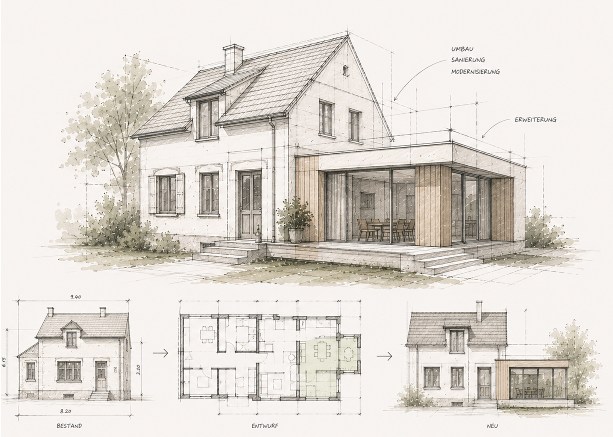 Architektur für Umbau Sanierung und Modernisierung