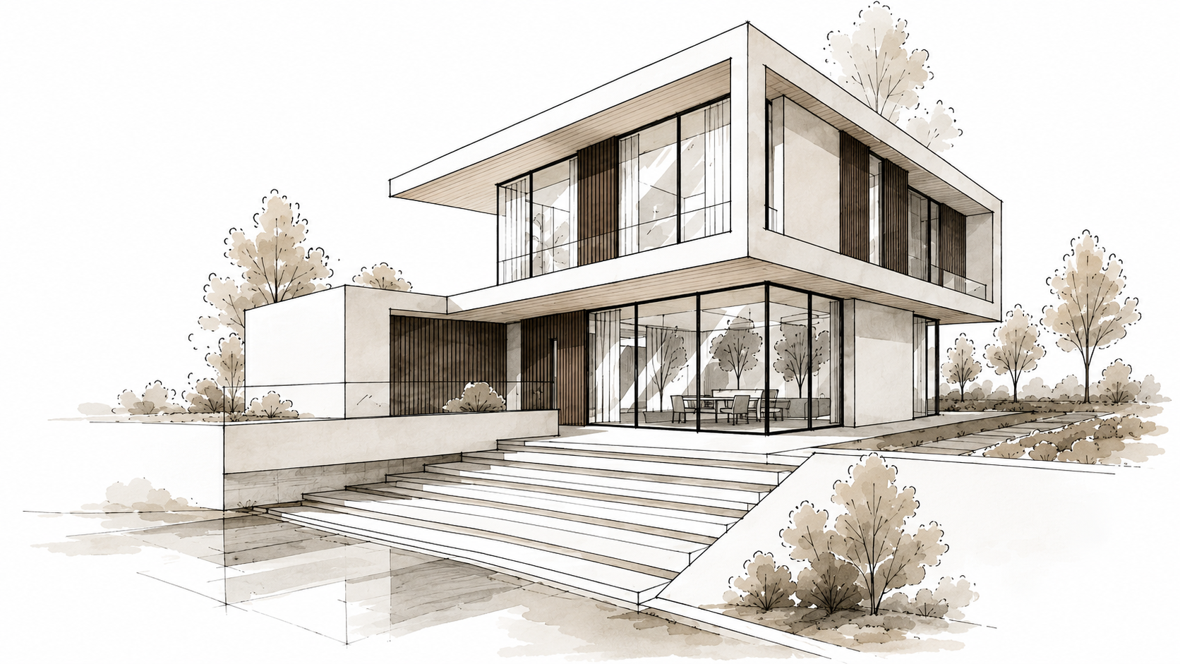 Architektur Skizze